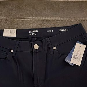 Crown & Ivy Navy blue ankle pants.